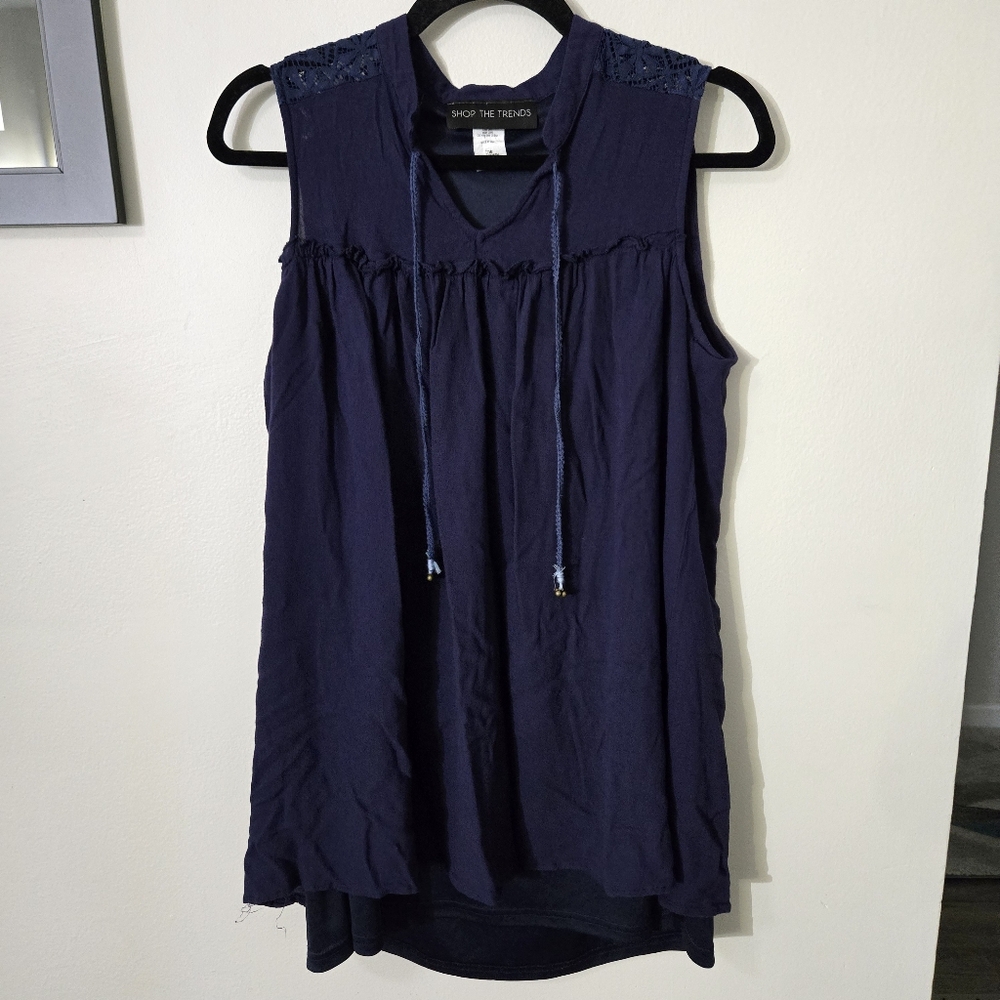 Shop the trends sleeveless dress when tie neckline,  M, EUC